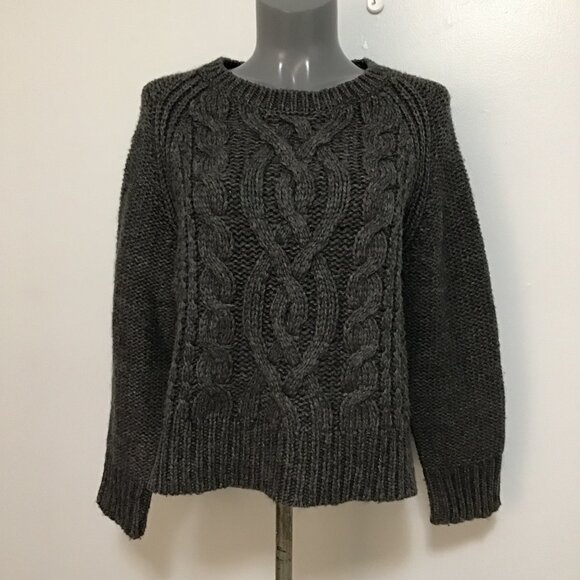 Roots Chunky Crew Neck Cable Knit Sweater  Size XL - Picture 3 of 11